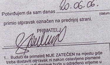 Sutkinja Janković preuzimala je predmete za vještačenje za svog supruga i umjesto njega potpisivala dostavnice
