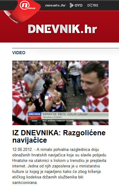 Gole hrvatske navijačice